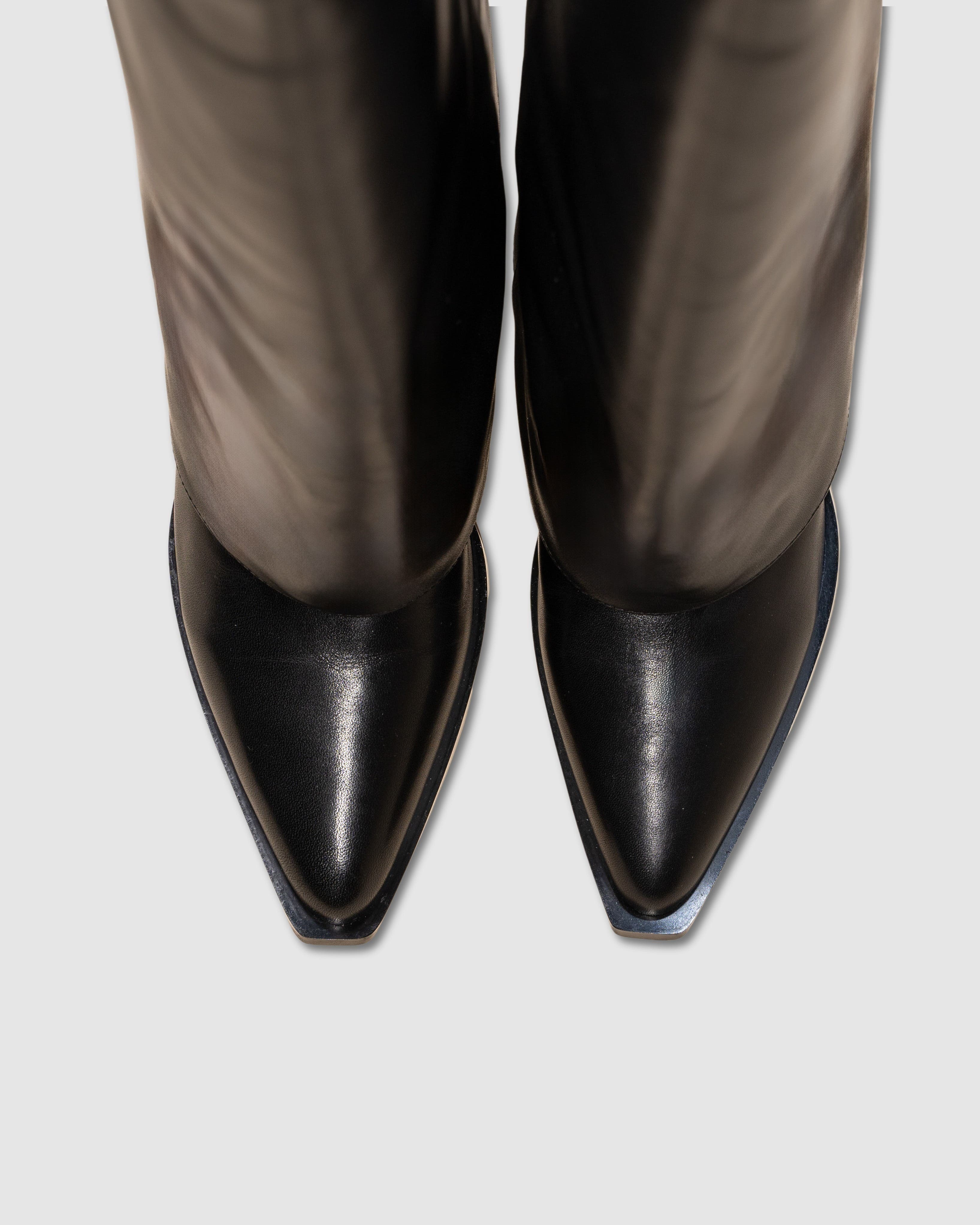 MI/MAI Joan Leather Cuff Boots, Alternate, color, Black