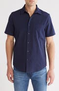 14th & Union Seersucker Short Sleeve Cotton Button-Up Shirt