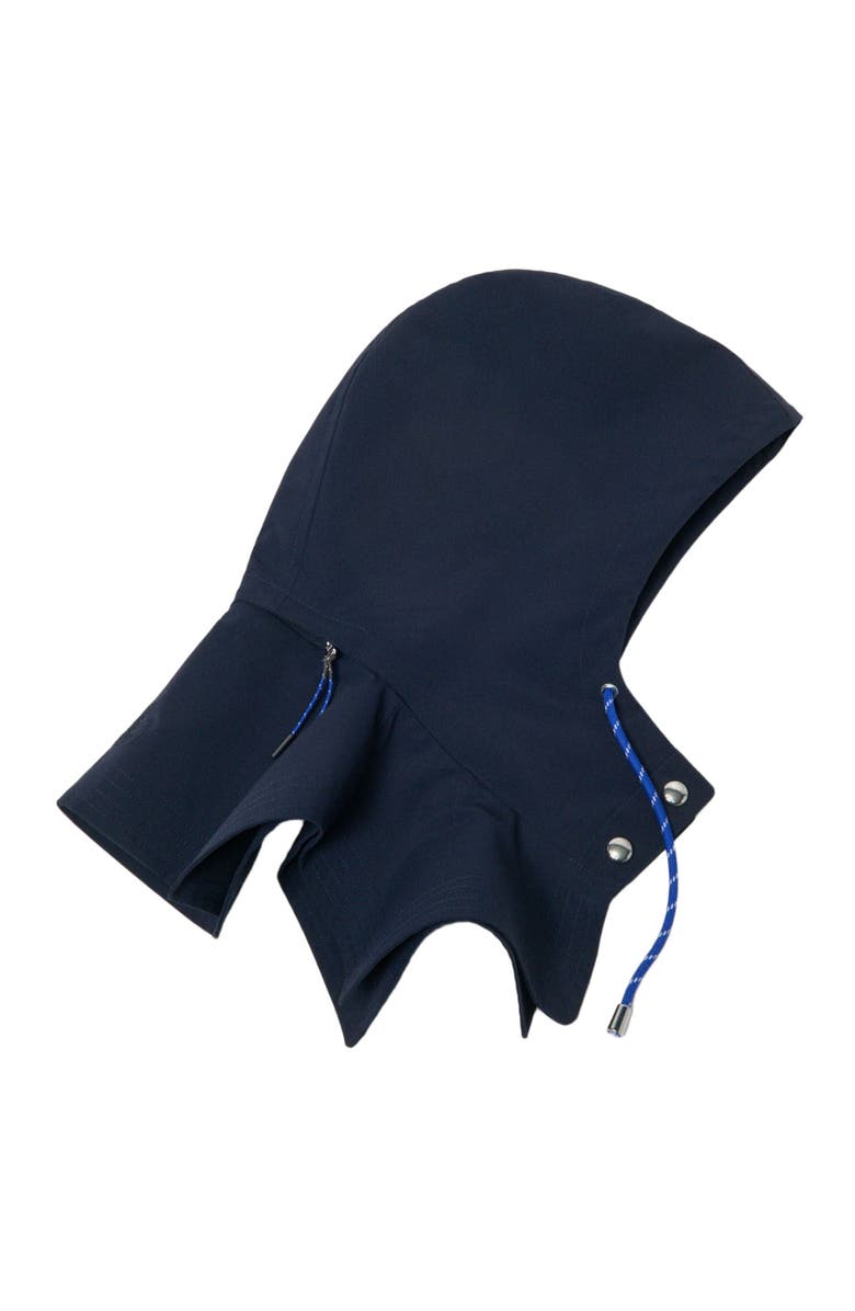 maje Waterproof drawstring hood, Alternate, color, Navy