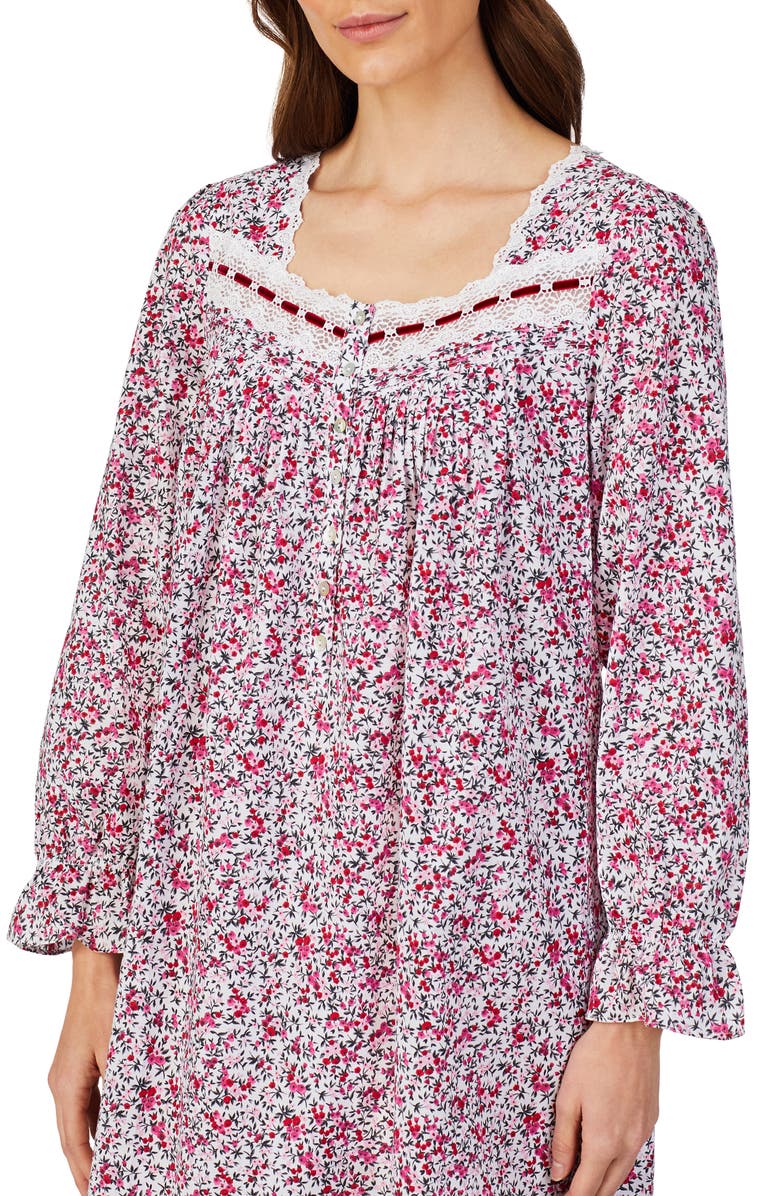 Eileen West Cotton Lawn Long Sleeve Ballet Nightgown, Alternate, color, 