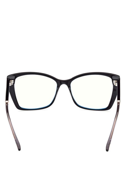 Tom Ford 55mm Butterfly Blue Light Blocking Optical Glasses In Multi