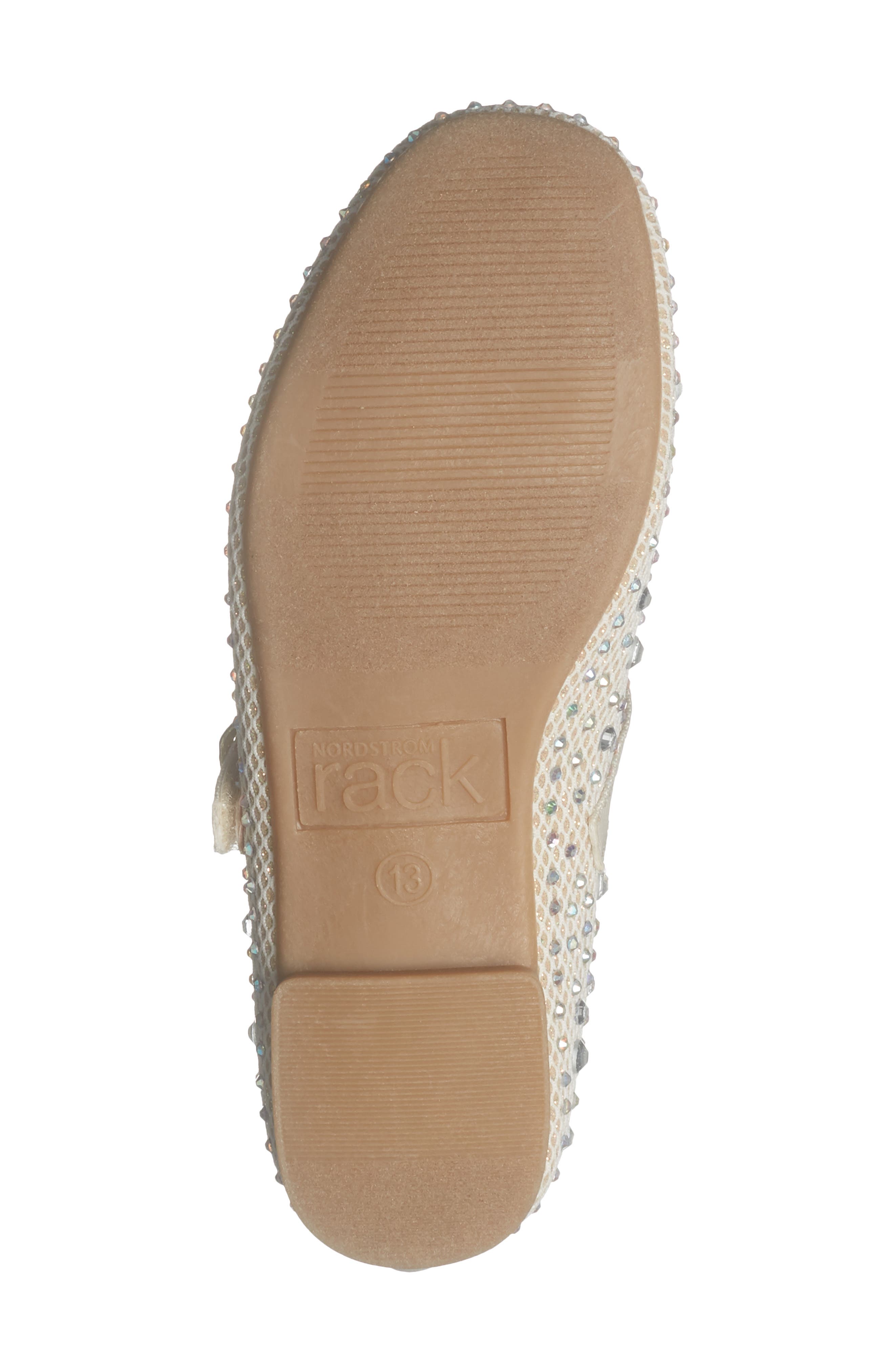 Kids' Rhinestone Mesh Mary Jane Flat, Alternate, color, BEIGE SAND