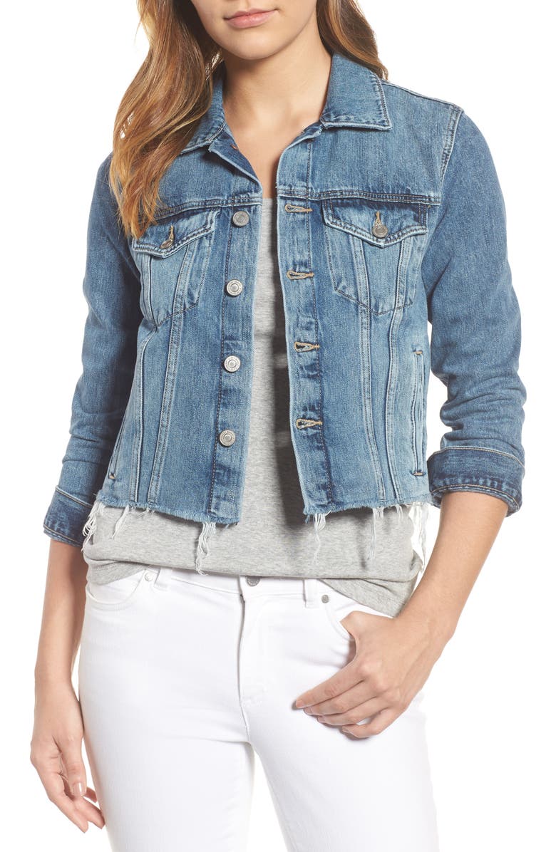 Lucky Brand The Tomboy Trucker Jacket, Main, color, 