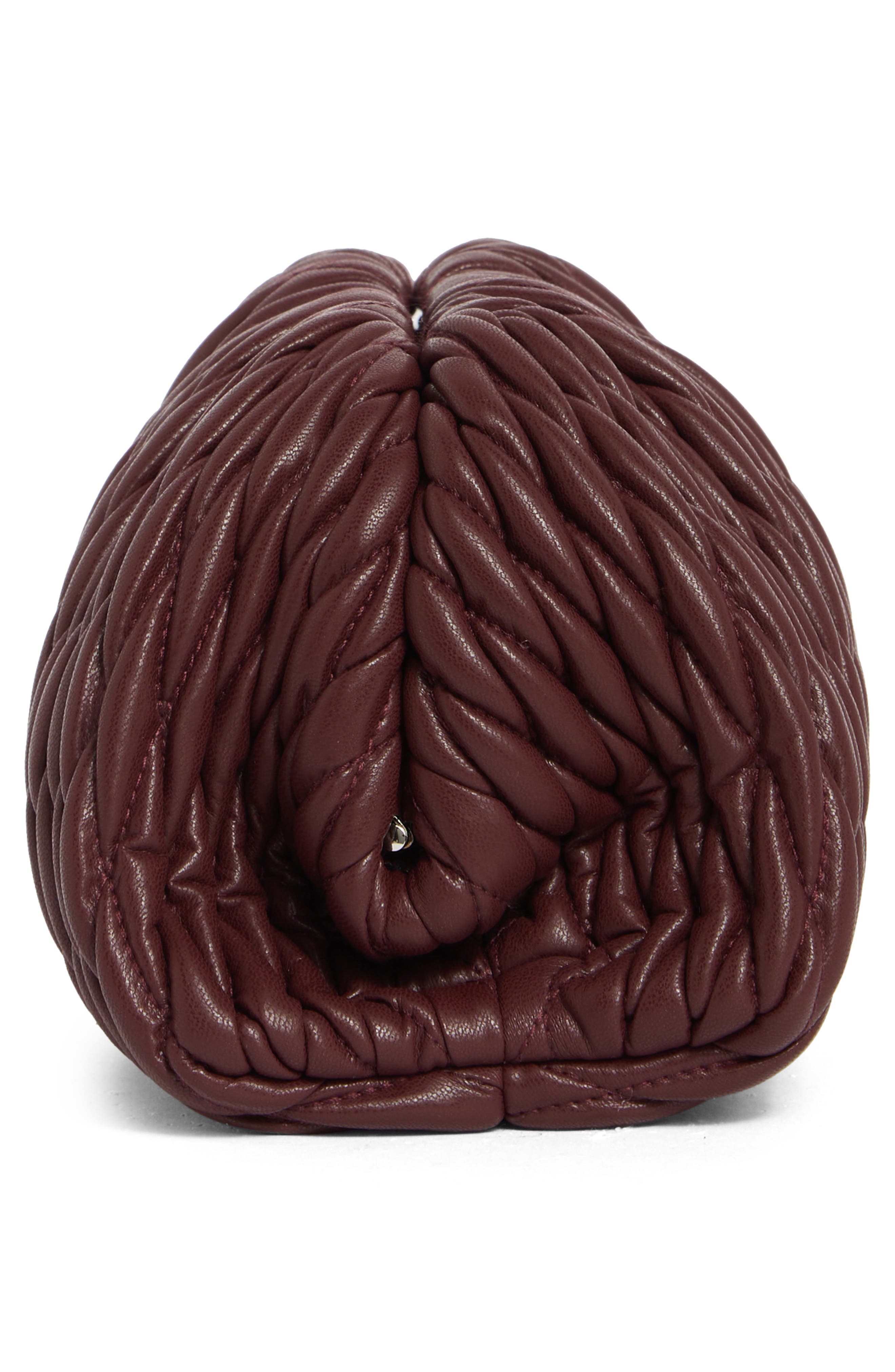 Enzo Faux Leather Clutch, Alternate, color, DEEP PLUM