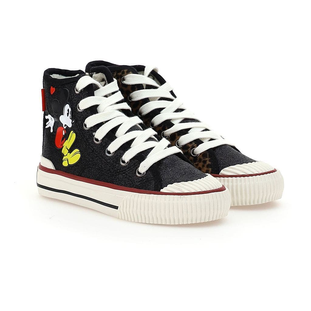 Master of Arts Mickey Leopard High Top Sneakers, Main, color, Black