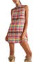 Walk the Plank Plaid Sleeveless Minidress