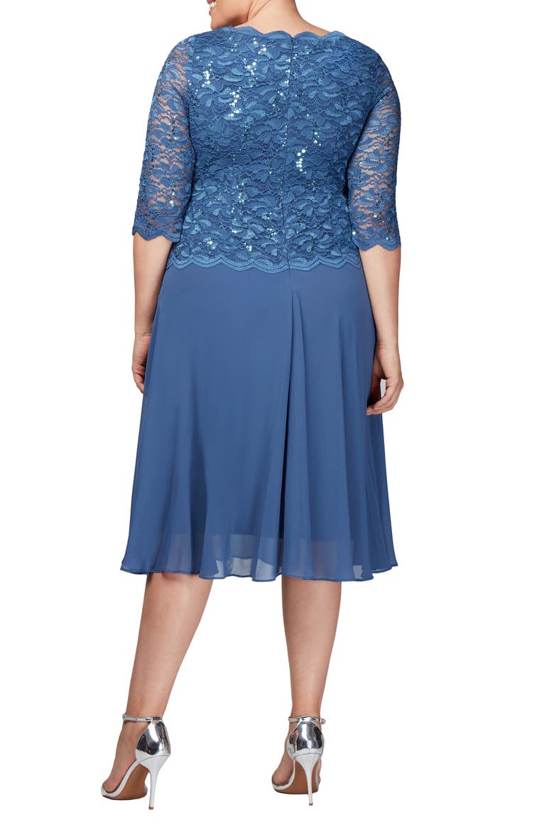 Mock Two-Piece Midi Dress, Alternate, color, WEDGEWOOD