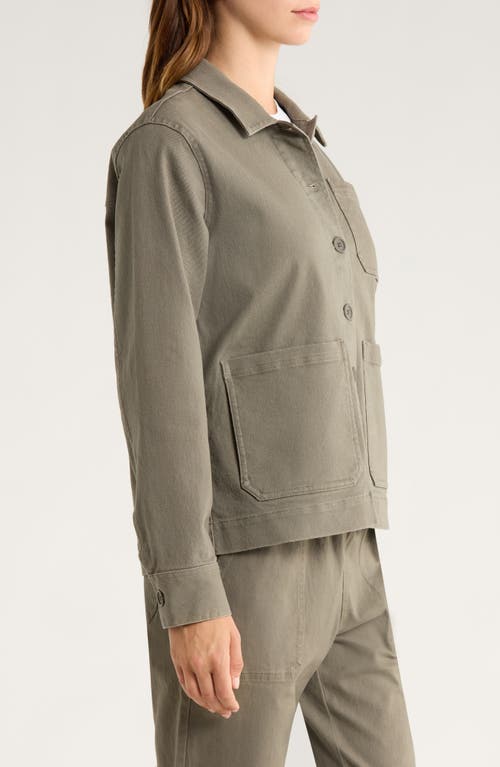 Free Fly Folly Stretch Cotton Twill Chore Coat In Green