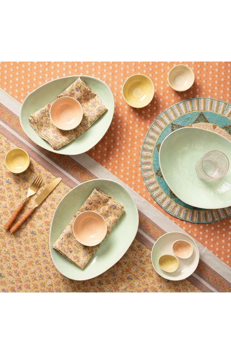 Zsa Zsa Zsu Fonte Stoneware Dessert Plate 8.6 In Set Of 3, Alternate, color, Green