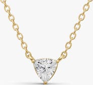 SEREIA OFFICIAL 14K Gold 1 ct Lab Grown Trillion Shape Diamond Pendant