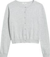 BP. Crewneck Cotton Blend Cardigan