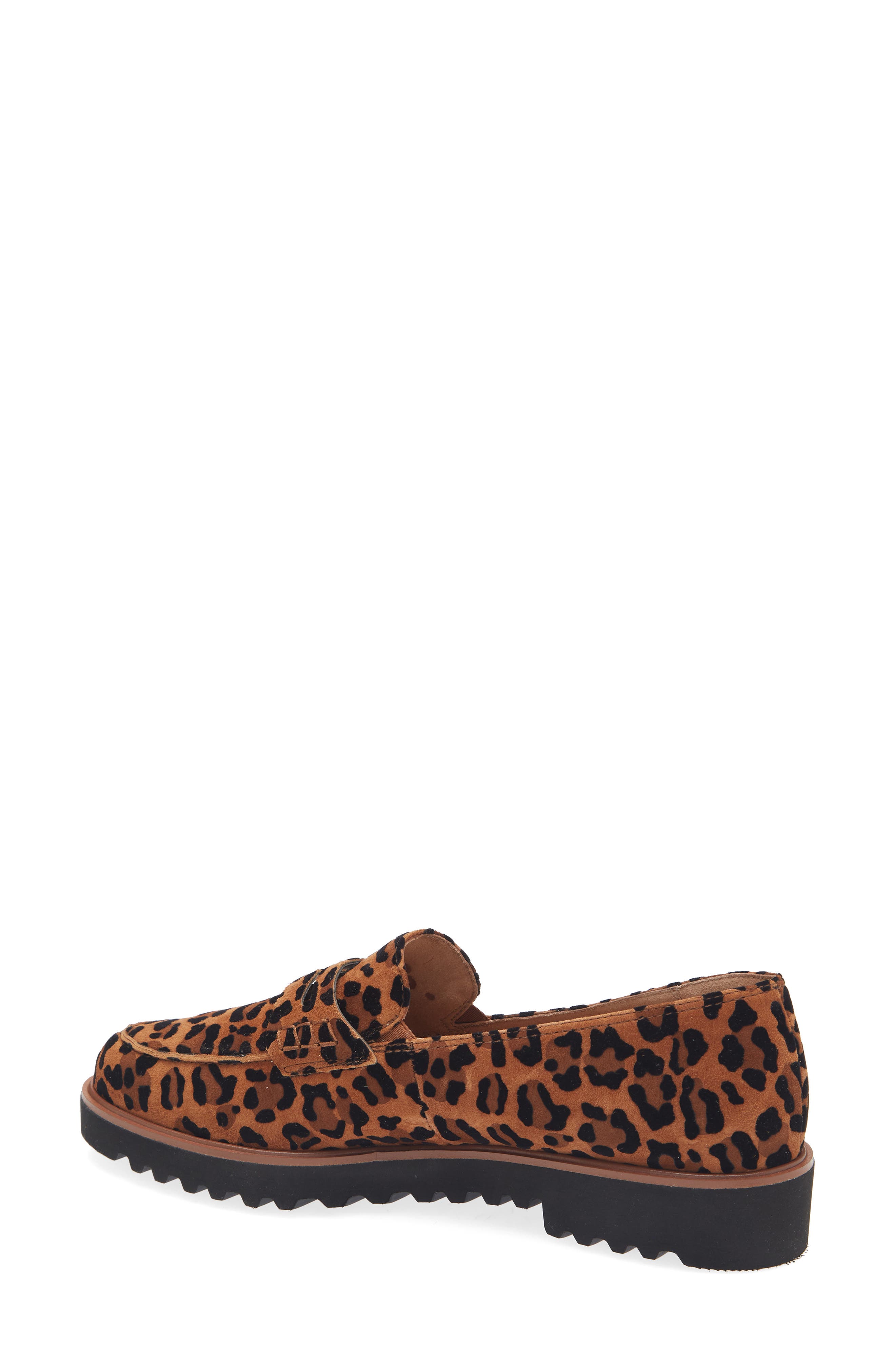 Paul Green Zelda Leopard Print Lug Sole Loafer, Alternate, color, Leo Sisal Velvet