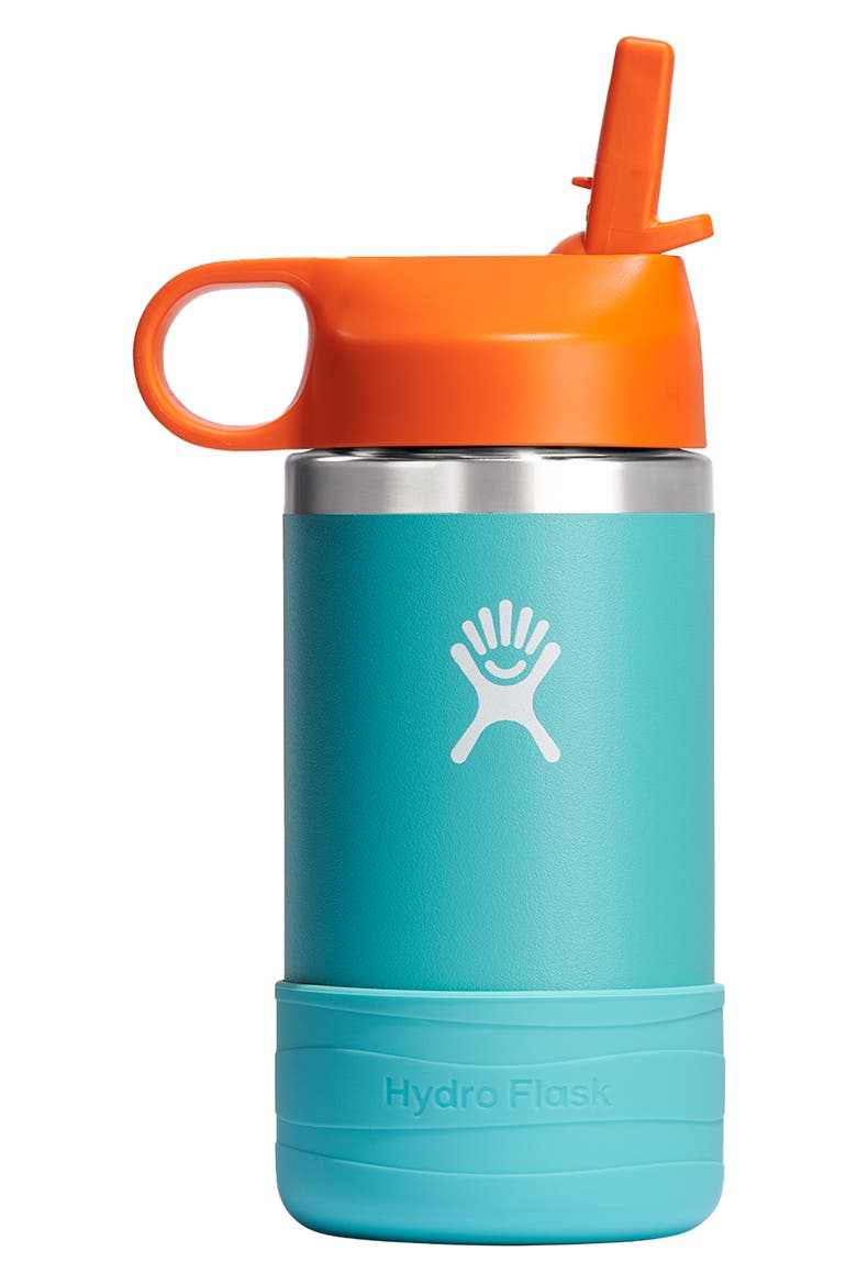 Kids' 12-Ounce Wide Mouth Straw Cap Water Bottle, Main, color, SEASPRAY