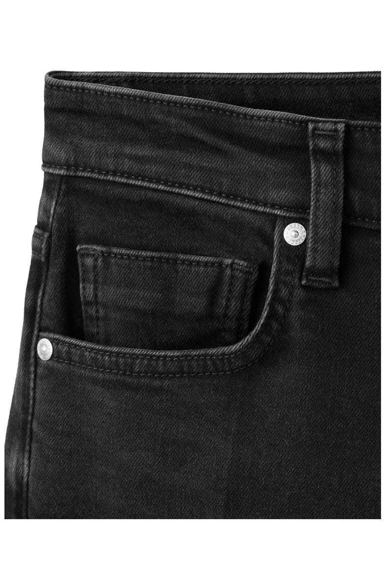 Sienna Raw Hem Crop Flare Jeans, Alternate, color, BLACK DENIM