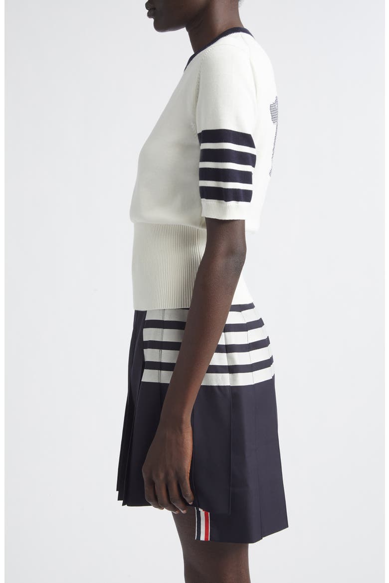 Hector Short Sleeve Sweater, Alternate, color, WHITE