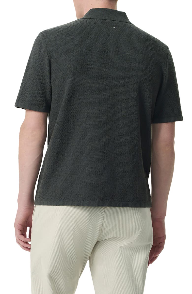 rag & bone Zigzag Avery Zuma Toweling Camp Shirt, Alternate, color, Dark Grey