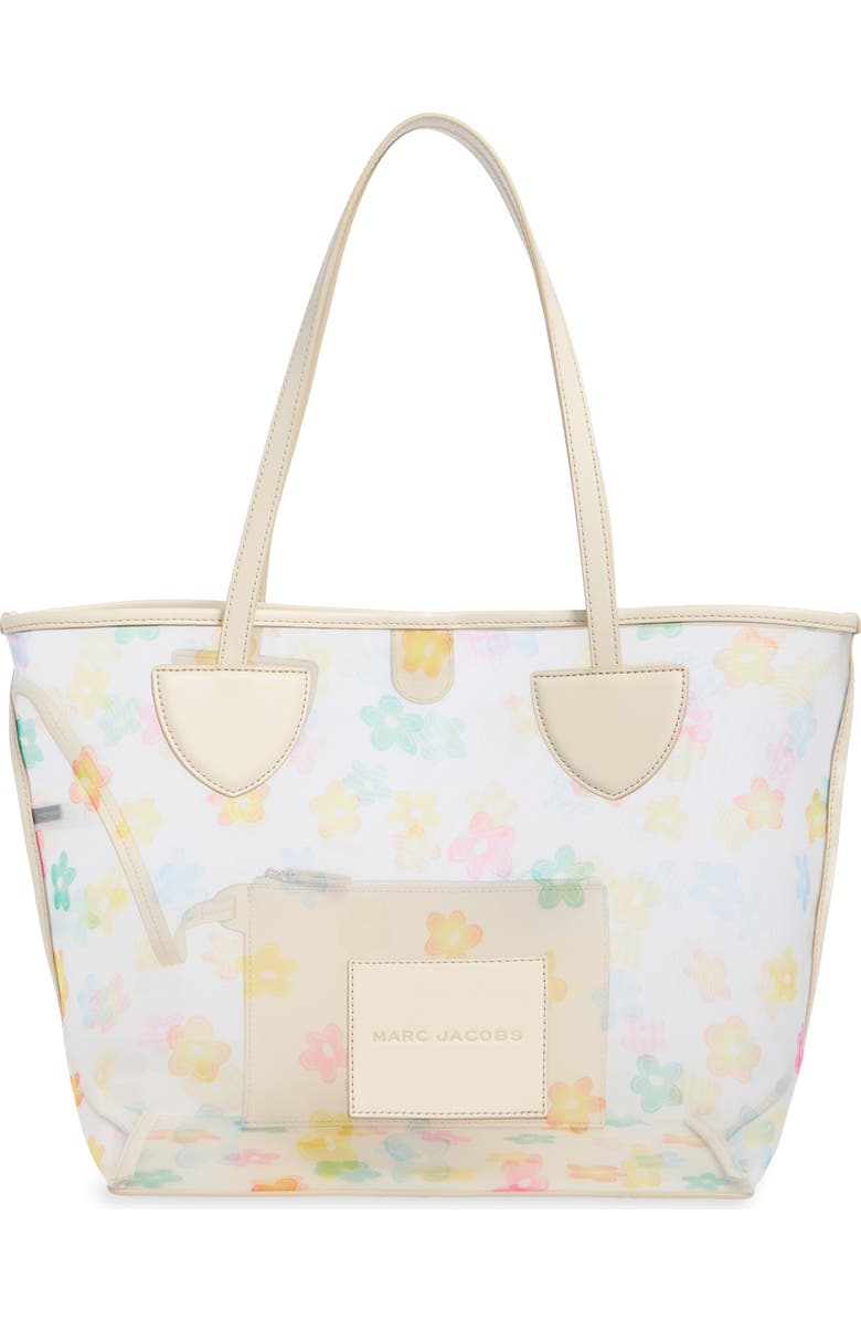 Marc Jacobs Print Tote with Pouch, Main, color, White Multi