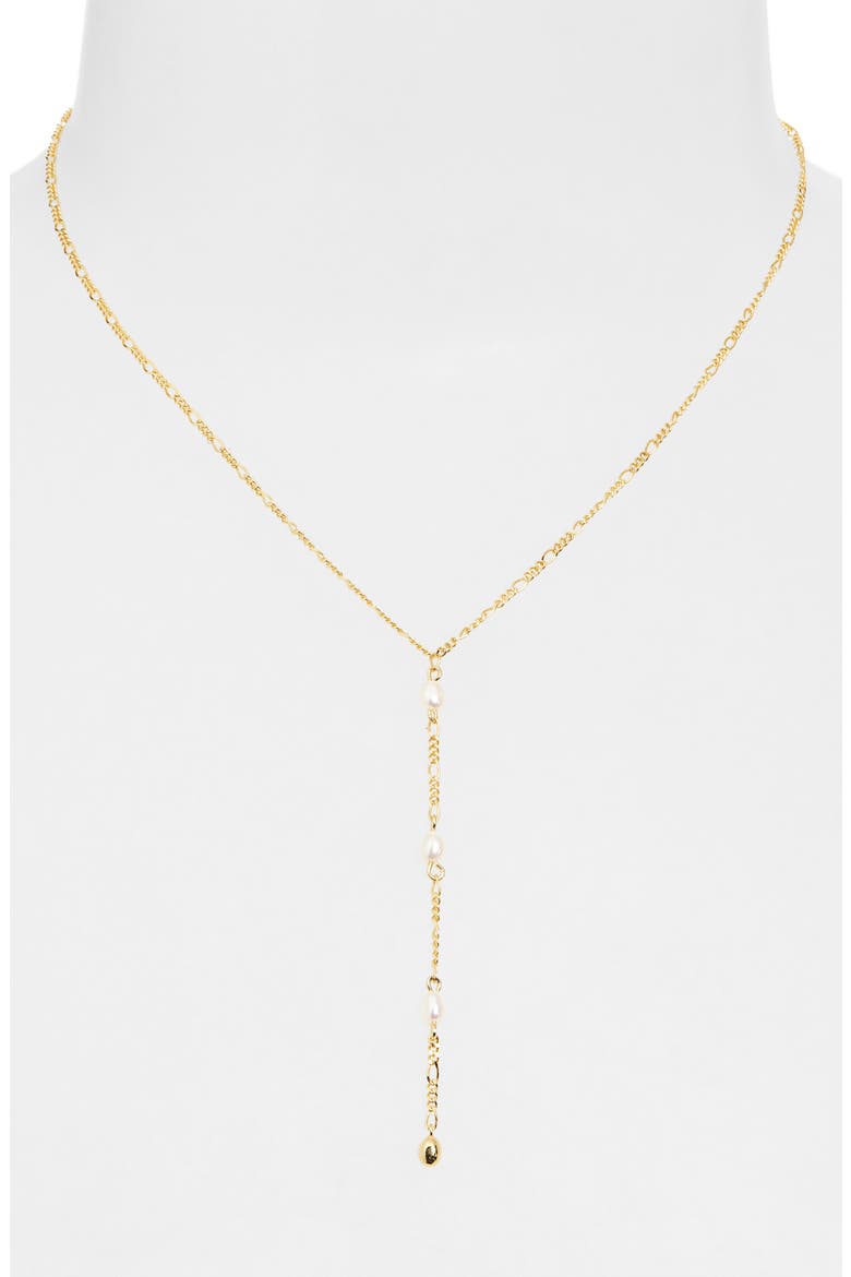 Freshwater Pearl Y-Necklace, Alternate, color, GOLD