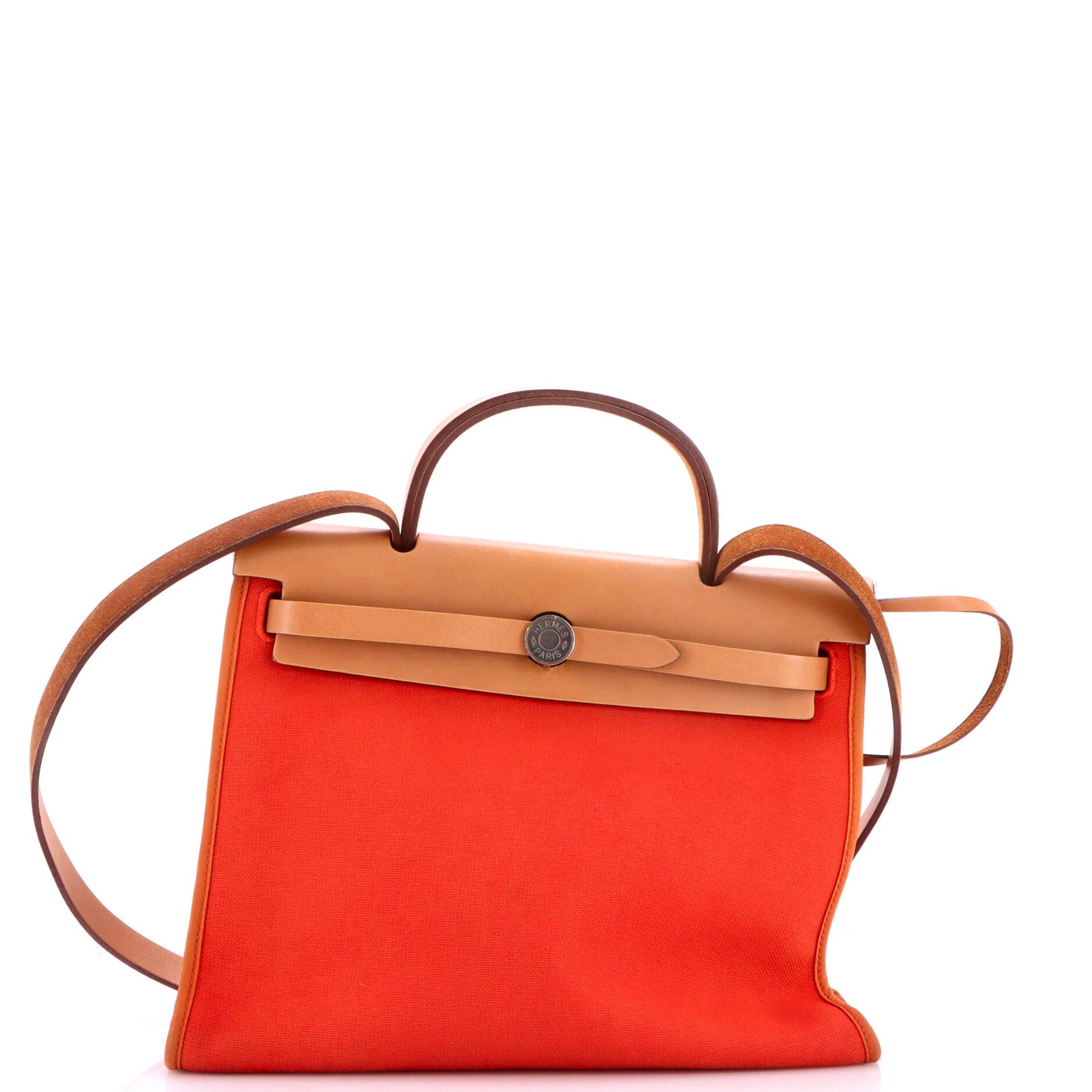 Herbag Zip Leather and Toile 31, Main, color, Red