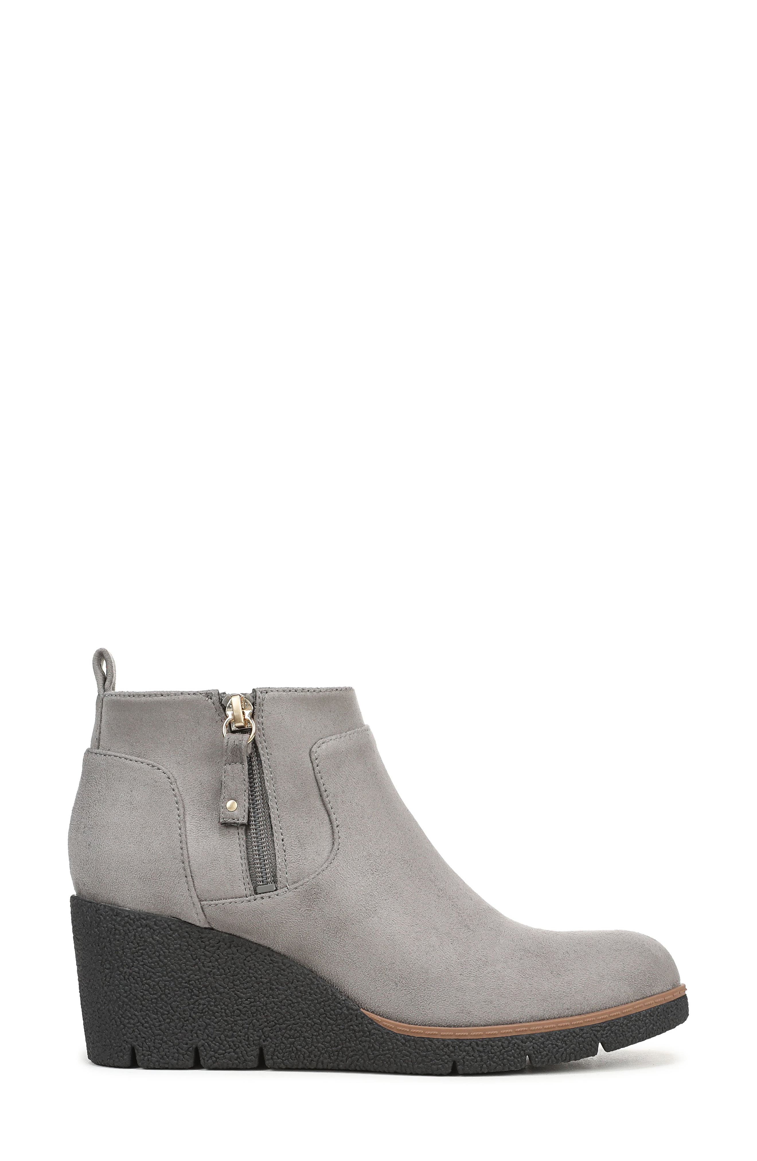 Dr. Scholl's Bianca Wedge Boot, Alternate, color, Calm Grey Microfiber