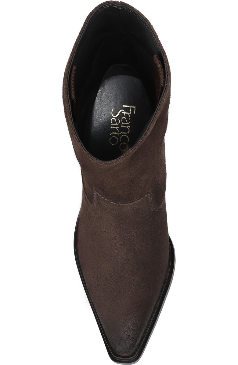 Franco Sarto Laken Block Heel Bootie, Alternate, color, Dark Brown Leather