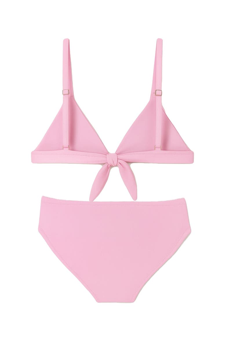 Rosette Triangle Bikini, Alternate, color, Pink