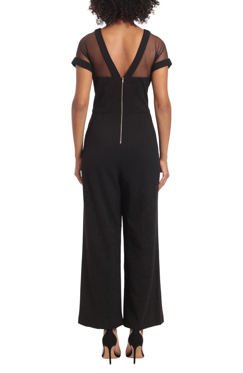 Maggy London Illusion Yoke Wide Leg Jumpsuit, Alternate, color,