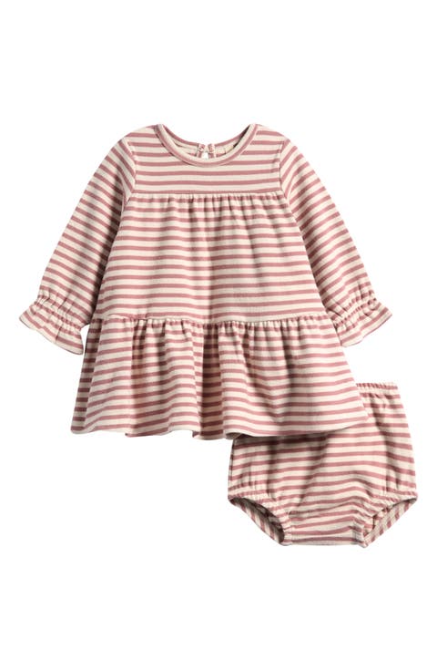 Stretch Organic Cotton Tiered Dress & Bloomers Set