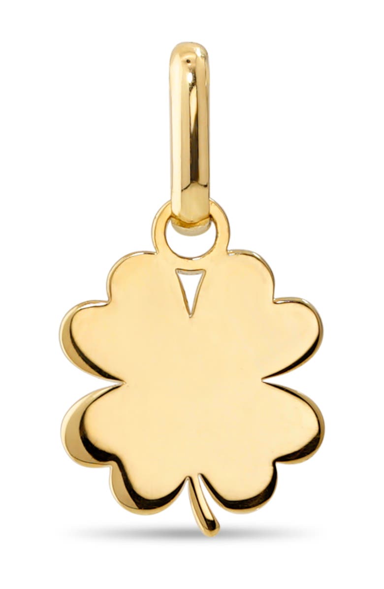DEVATA Clover Charm in 14K Gold, Main, color, Yellow Gold