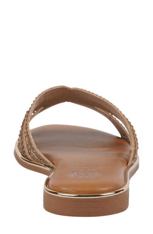Gc Shoes Clara Rhinestone Slide Sandal In Gold