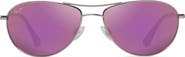 Maui Jim Baby Beach 56mm Mirrored PolarizedPlus2® Aviator Sunglasses