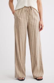 Nordstrom Linen Blend Drawstring Pants