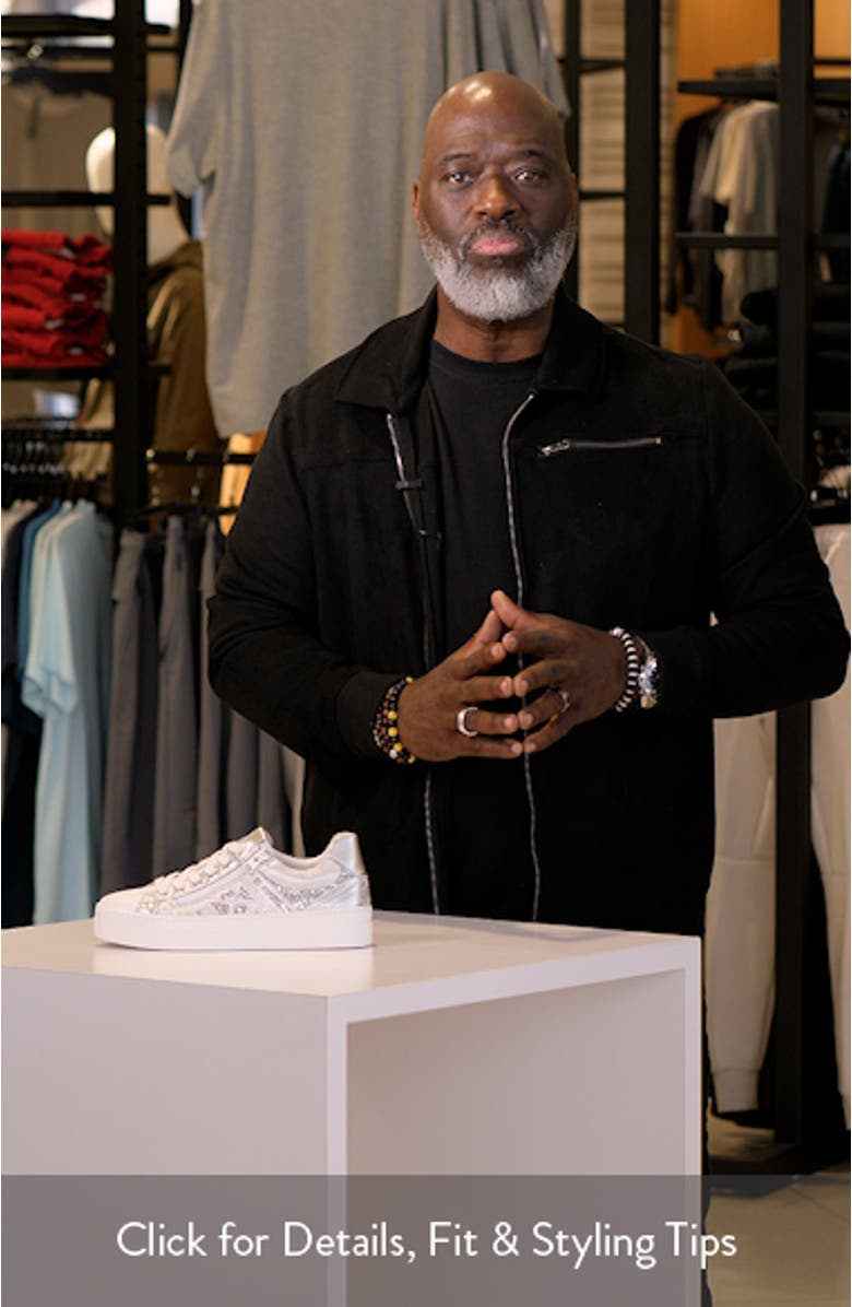 Metallic Side Zip Platform Sneaker, sales video thumbnail