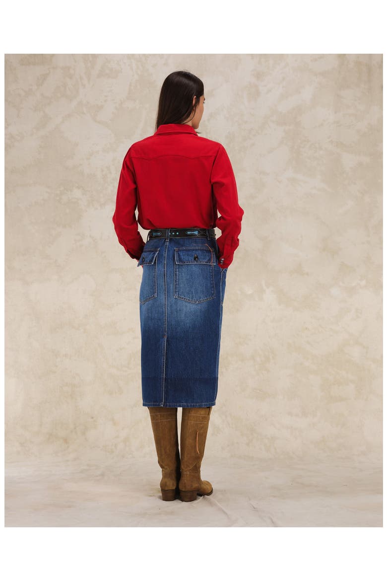Toledo Texan Cotton Shirt, Alternate, color, Red