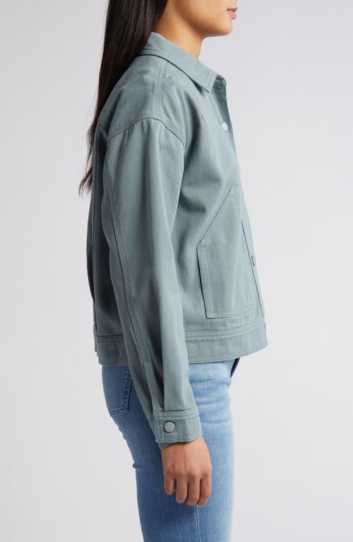 Wit & Wisdom Cotton Twill Utility Jacket In Dusty Slate