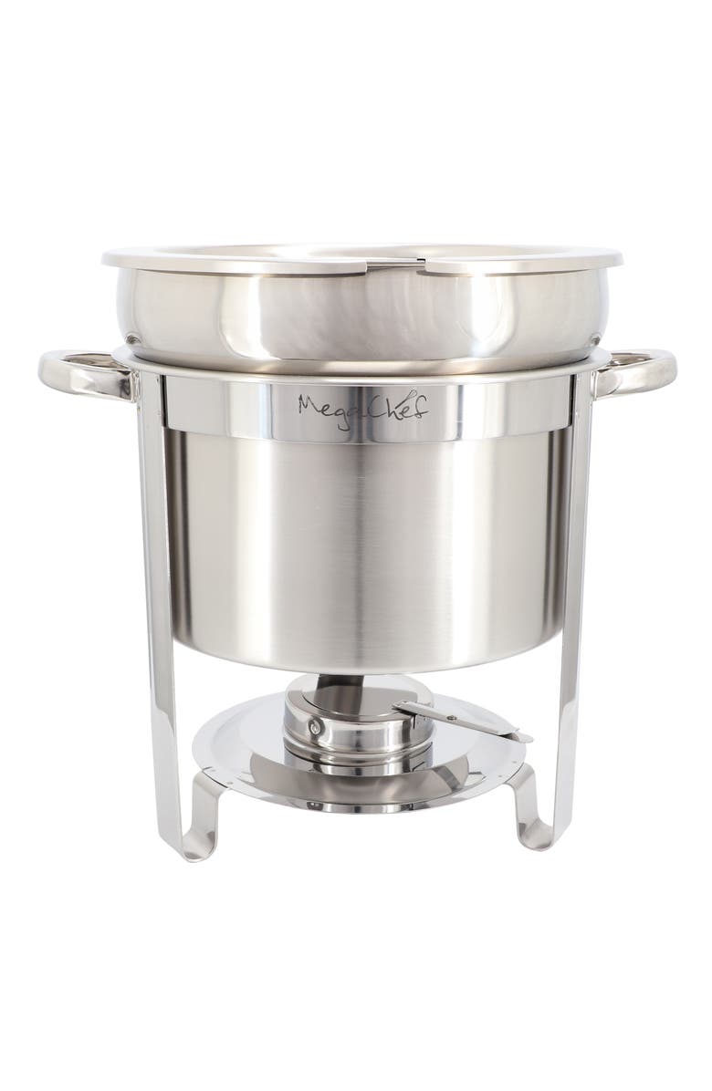 Megachef 11.6 Quart Round Stainless Steel Professional Soup Chafing Dish, Main, color, Silver