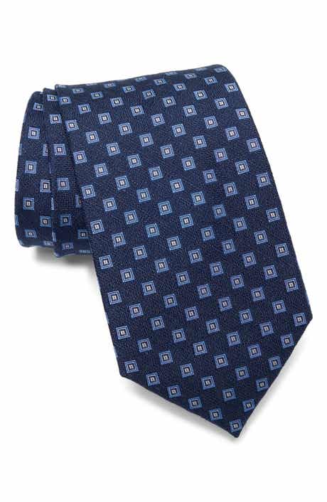 Diamond Silk & Linen Blend Tie