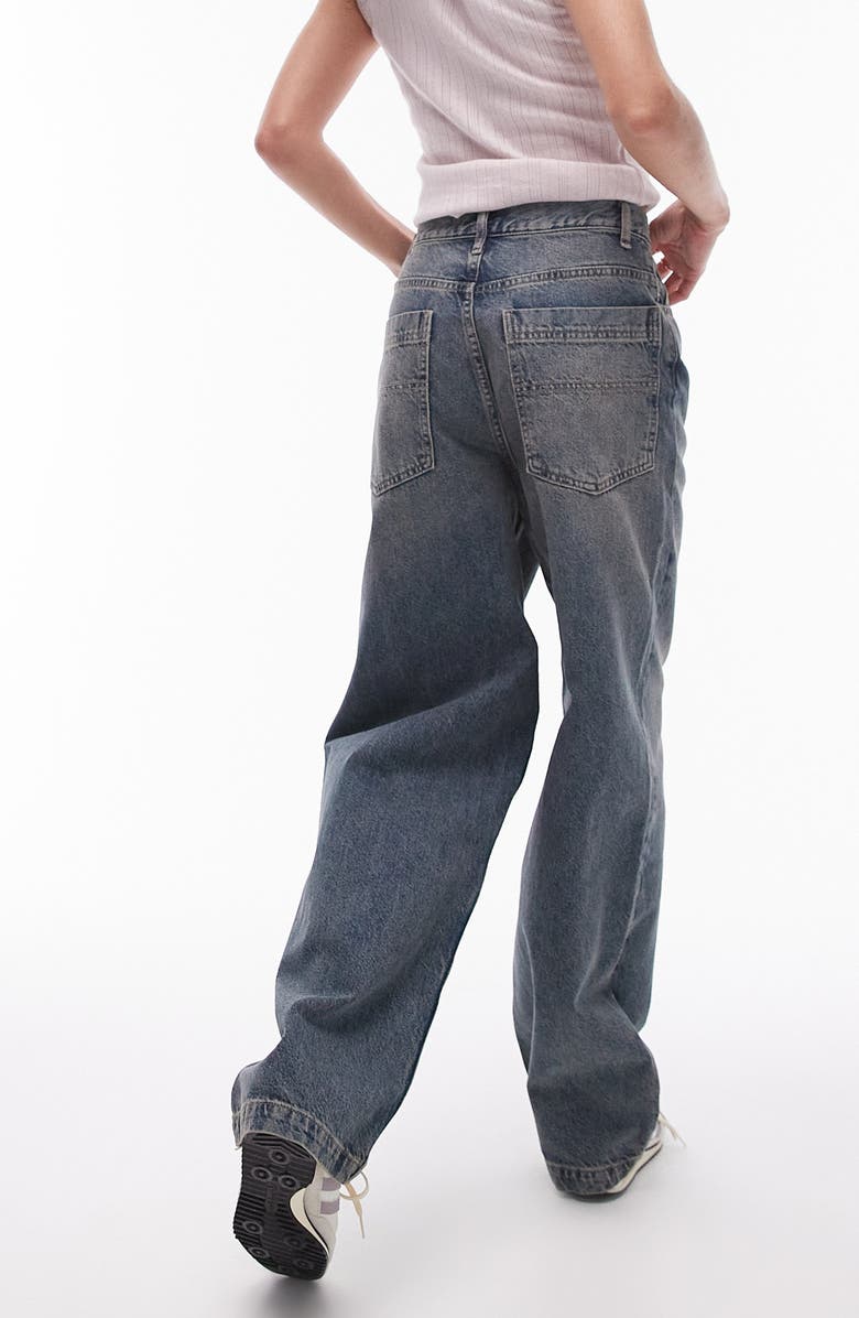 Topshop Baggy Straight Leg Jeans, Alternate, color, 