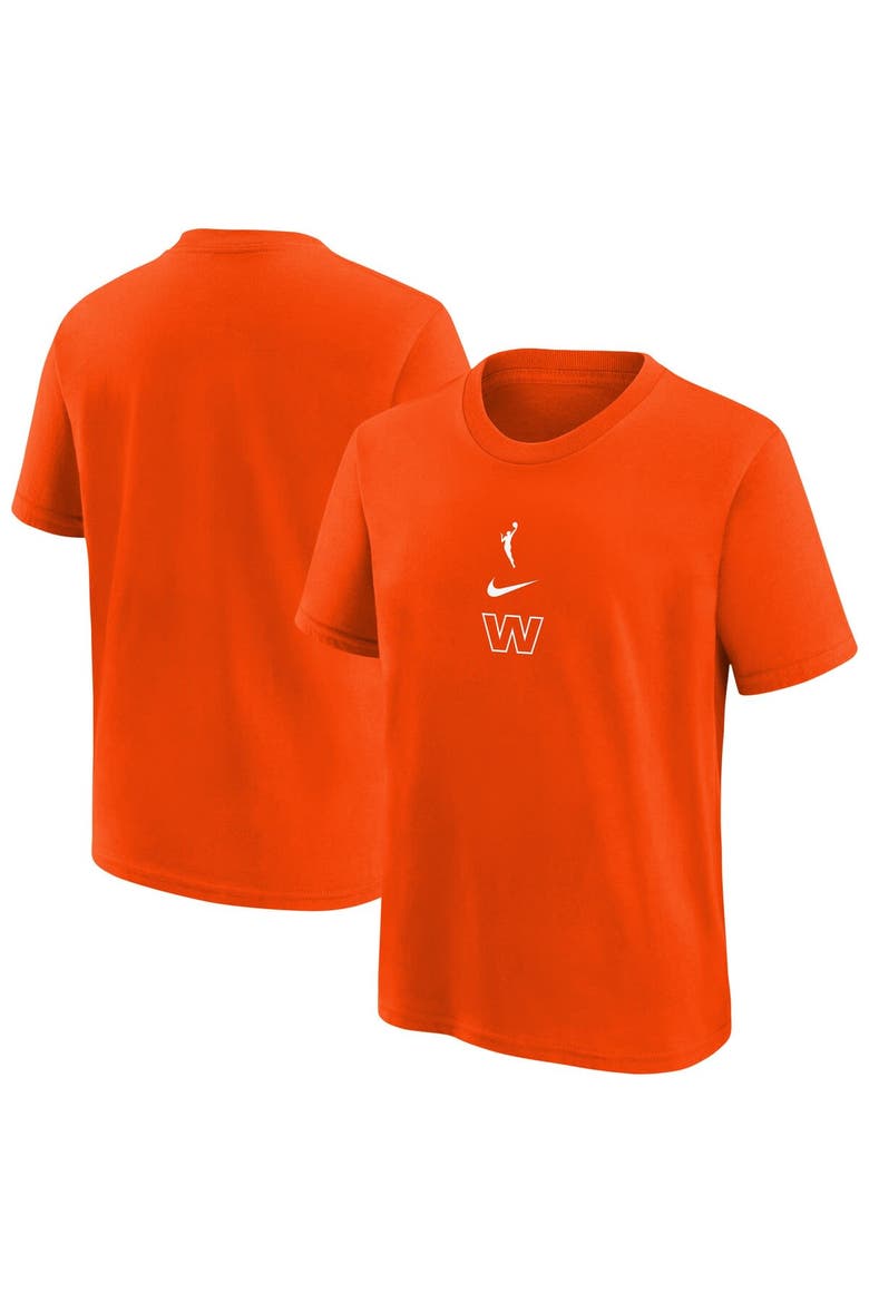 Youth Nike  Brilliant Orange WNBA Essential Logo T-Shirt, Main, color, Brilliant Orange