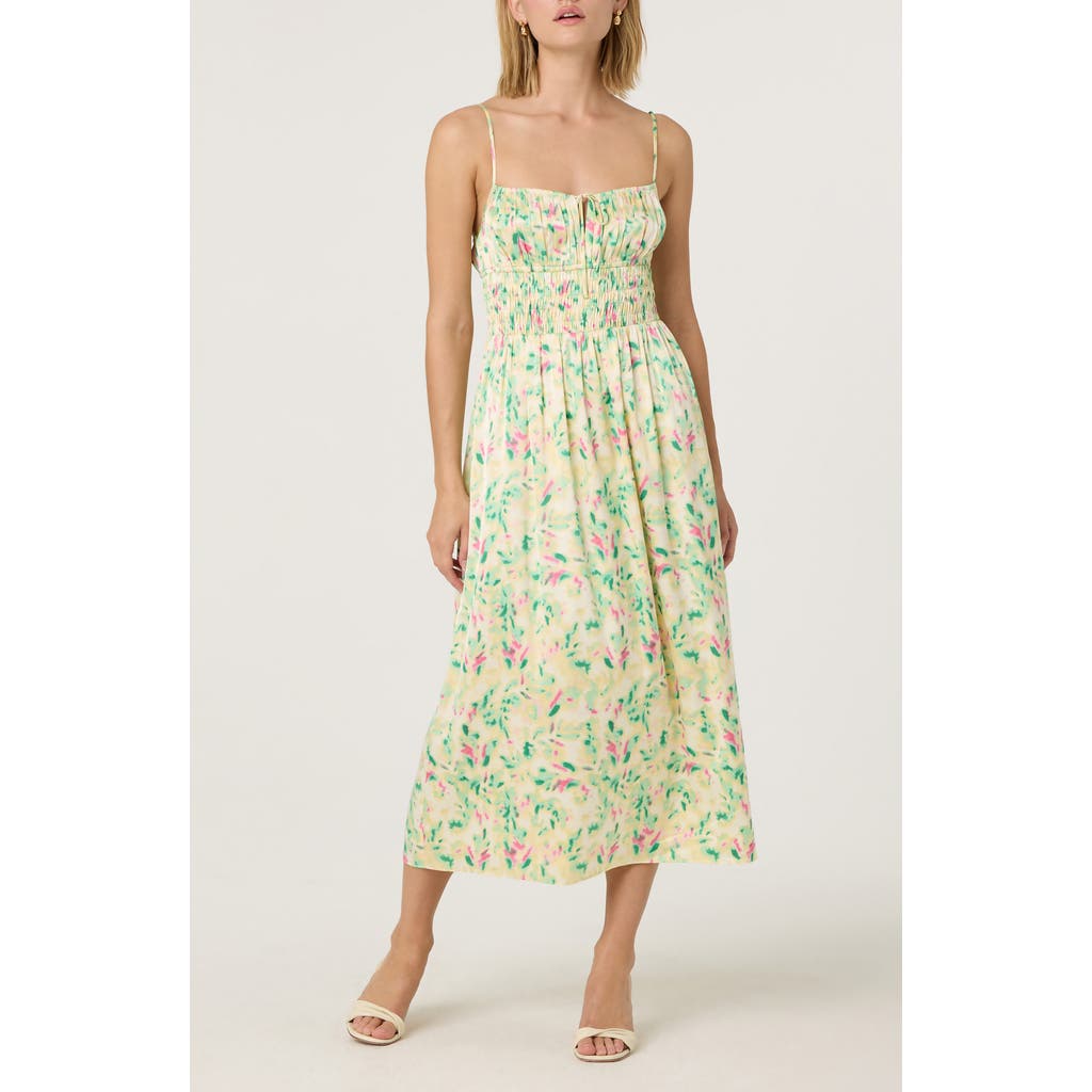 Astr The Label Smocked Maxi Dress