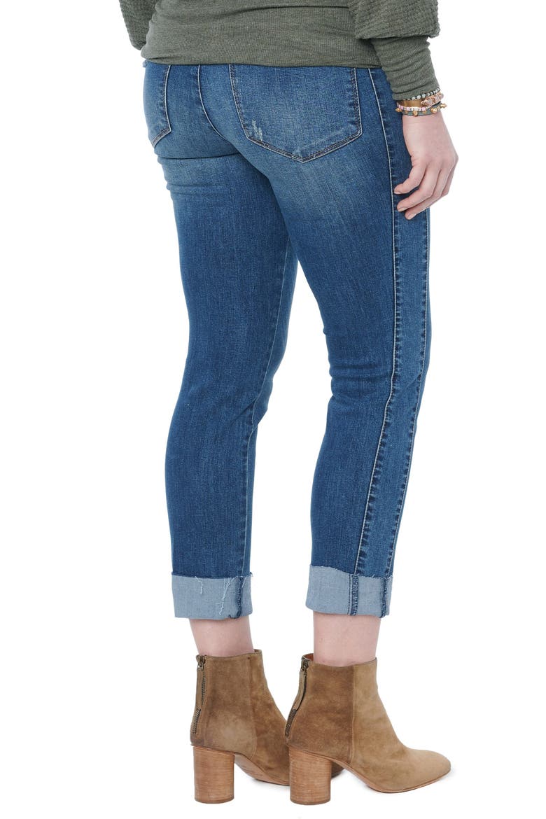 'Ab'Solution High Waist Crop Slim Straight Leg Jeans (Nordstrom Exclusive), Alternate, color, MBV-MID BLUE VINTAGE