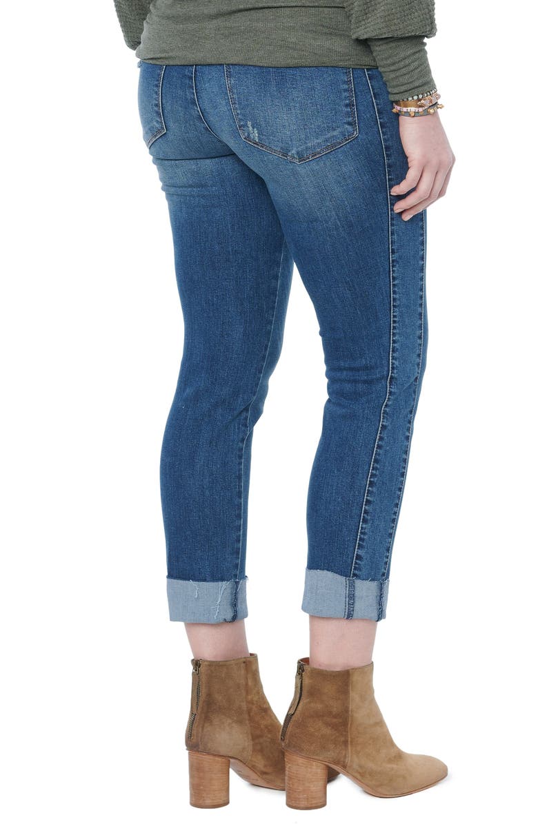 Wit & Wisdom 'Ab'Solution High Waist Crop Slim Straight Leg Jeans, Alternate, color,