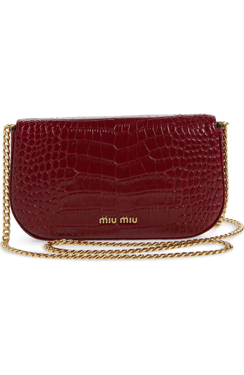 Miu Miu Wallet-On-A-Chain Shoulder Bag, Alternate, color,