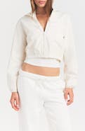 SKIMS Swiss Cotton Crop Zip Hoodie