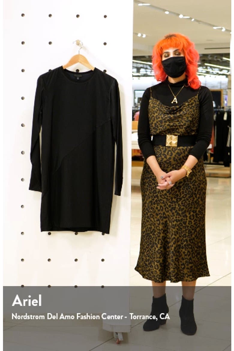 Long Sleeve Stretch Silk Minidress video