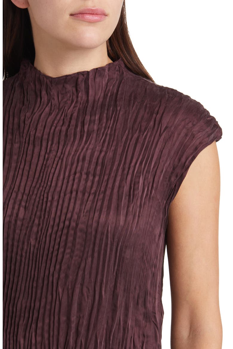 Crinkle Funnel Neck Tunic, Alternate, color, CASSIS