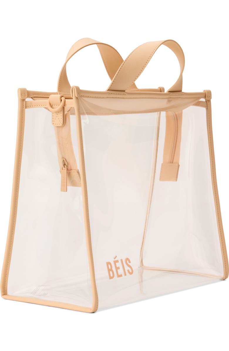 Béis The Clear Stadium Tote, Alternate, color, Beige