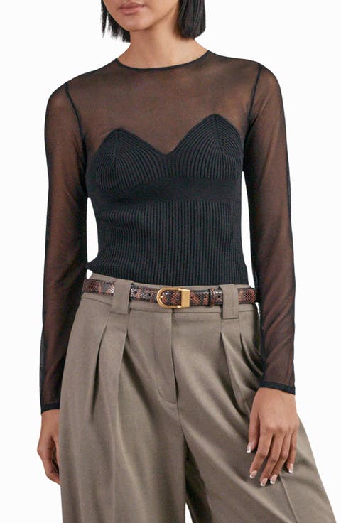 Margot Mesh Rib Sweater