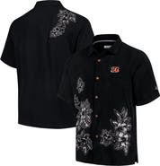 Tommy Bahama Men's Tommy Bahama Black Cincinnati Bengals Hibiscus Camp Button-Up Shirt