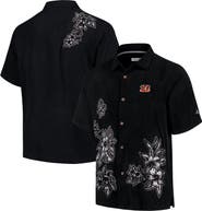 Tommy Bahama Men's Tommy Bahama Black Cincinnati Bengals Hibiscus Camp Button-Up Shirt